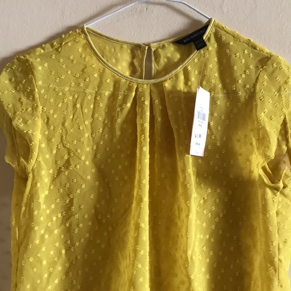 banana republic yellow blouse